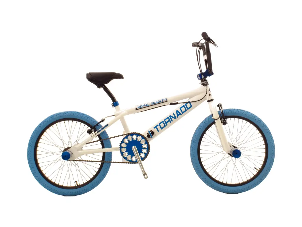 Freestyle BMX Wit - Blauwe banden