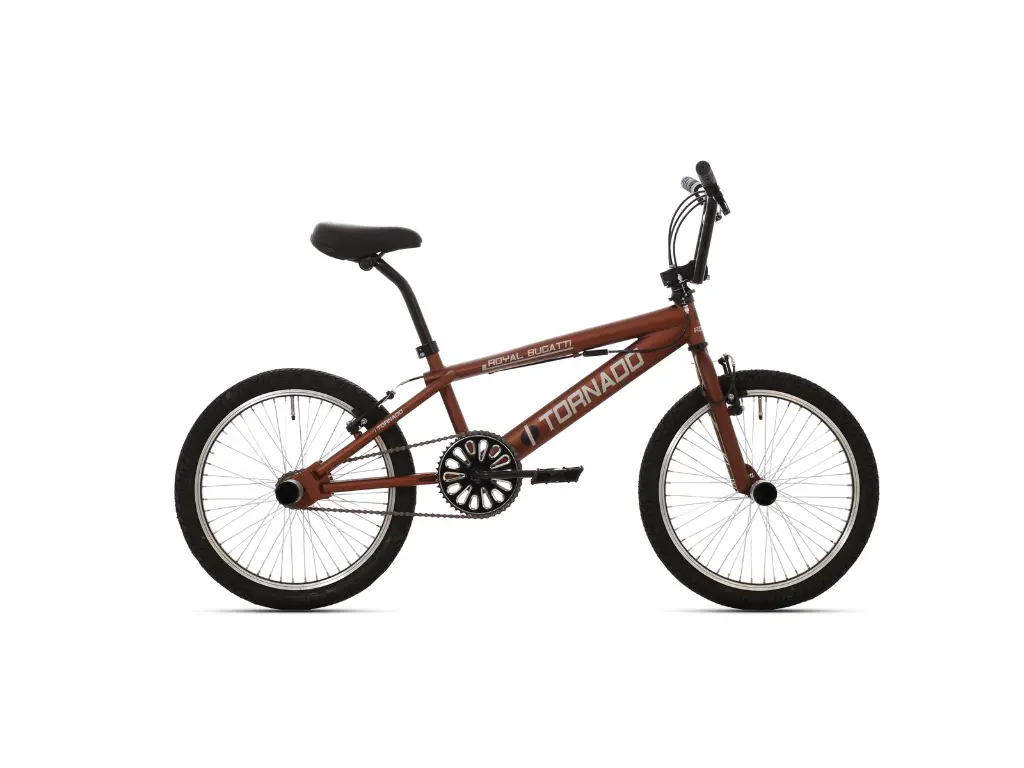 Freestyle BMX Mat donker bruin - Zwarte banden