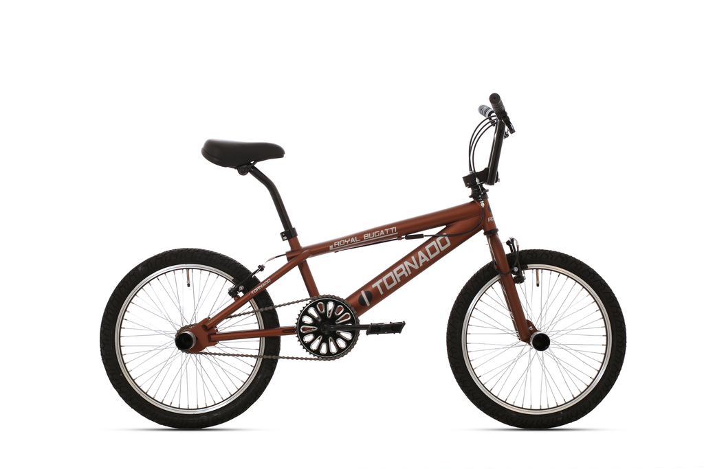 Freestyle BMX Mat donker bruin - Zwarte banden