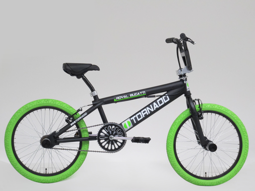 [Freestyle-18] Freestyle BMX Mat Zwart - Groene banden