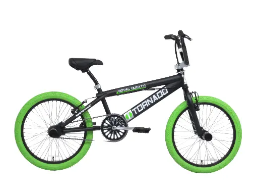 [Freestyle-18] Freestyle BMX Mat Zwart - Groene banden