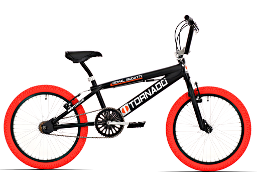 [Freestyle-21] Freestyle BMX mat zwart - Rode banden