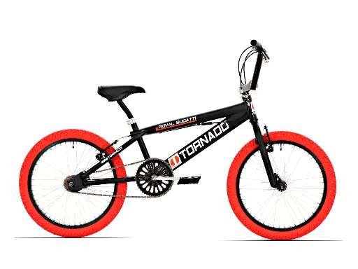 [Freestyle-21] Freestyle BMX mat zwart - Rode banden