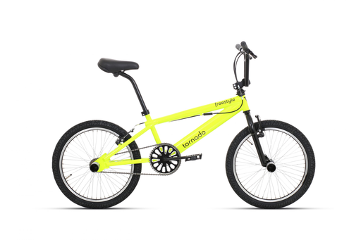 [Freestyle-34] Freestyle BMX Neon geel - Zwarte banden