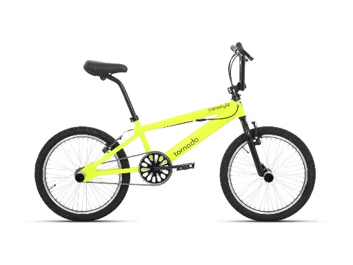 [Freestyle-34] Freestyle BMX Neon geel - Zwarte banden