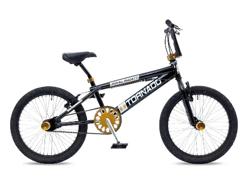 [Freestyle-06] Freestyle BMX Zwart - Goud - Zwarte banden